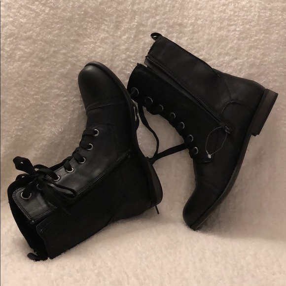 Sugar Shoes - 😍New‼️WOMEN’S LACE UP COMBAT BLACK BOOTS|SIZE 8M